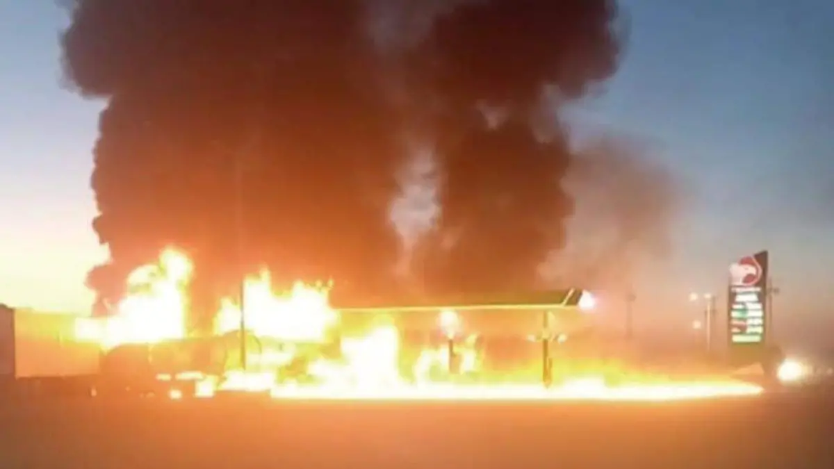 Incendio de estación de gasolinera